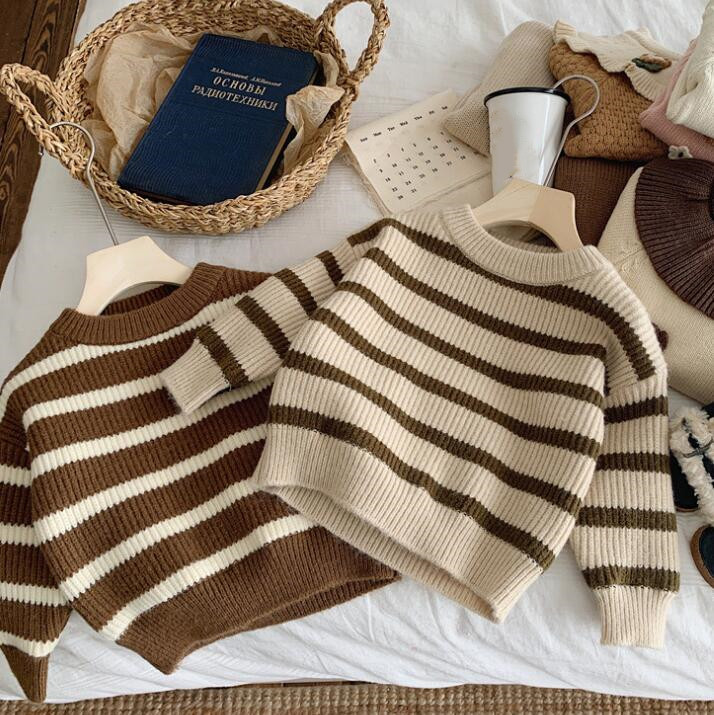 子供服★トップス★ニット★セーター★薄手/厚手★キッズ女の子★2色★90-130CM