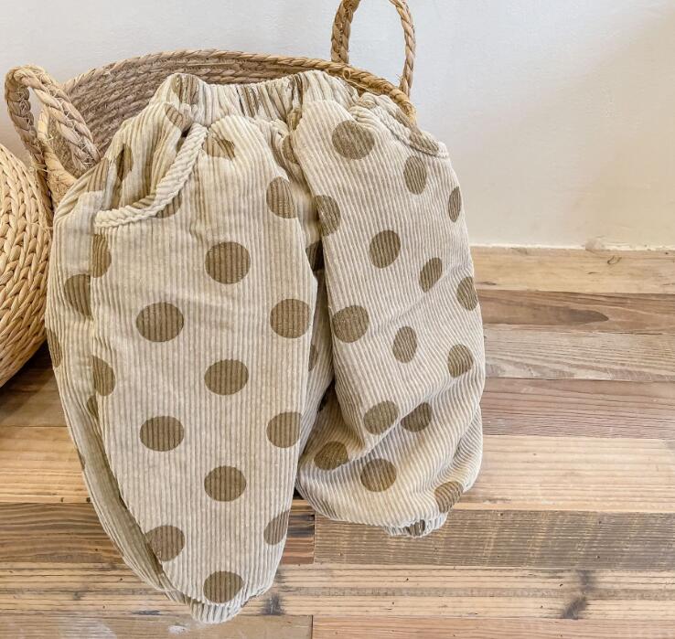 子供服★ズボン★ボトムス★水玉★韓国風子供服★裏起毛★キッズ★男女兼用★2色★80-130CM