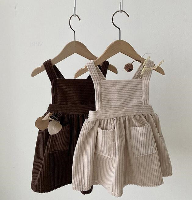 2023★春秋新作★韓国風ベビー服★トップス★ワンピース★コーデュロイ★5色70-100CM