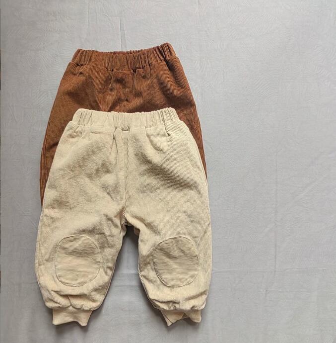 2023★秋冬新作★韓国風ベビー服★ズボン★裏起毛★厚手★2色73-100CM
