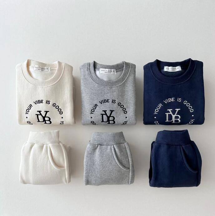 2023★秋冬新作★韓国風子供服★トップス+ズボン2セット★裏起毛★3色73-120CM