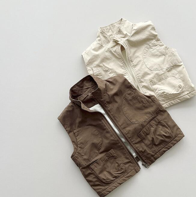 子供服★トップス★チョッキ★ベスト★裏起毛★韓国風子供服★男女兼用★2色★80-130CM