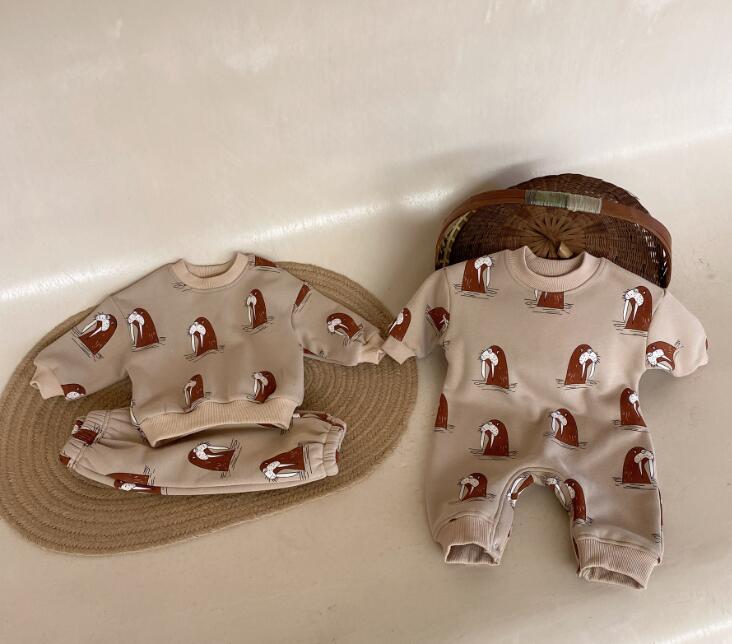 2023秋冬★ベビー服★厚手ロンパース&上下セット★66-90cm★