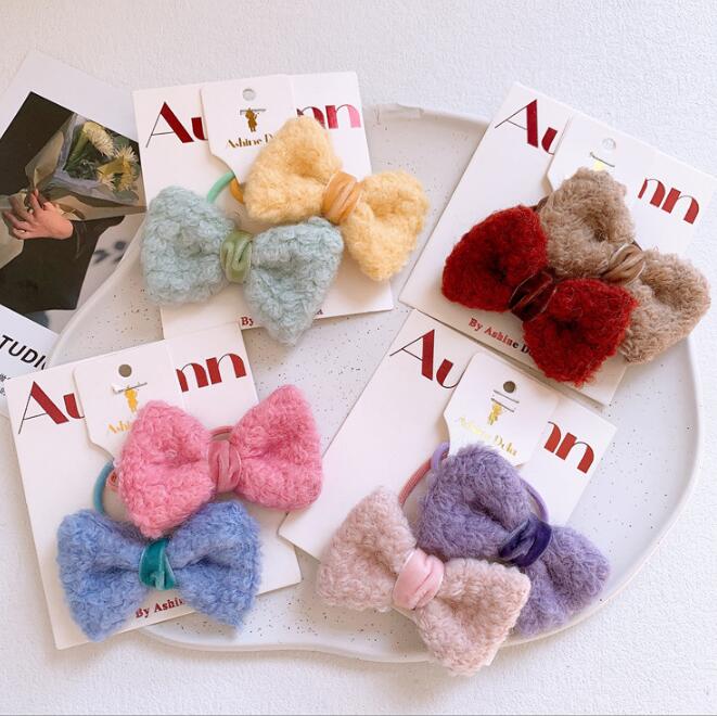 子供用★髪飾り★まとめ髪用★ヘアアクセサリー★キッズ★2枚入り★ヘアゴム★多色