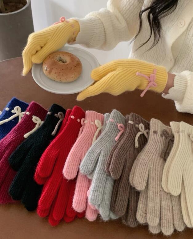 冬新品★レディース用★ニット手袋★10色選べ