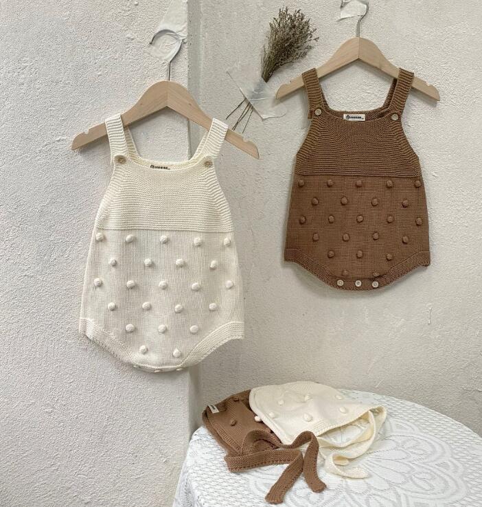 2023秋冬★ベビー服★ニットサロペット+帽子★66-90cm★2色