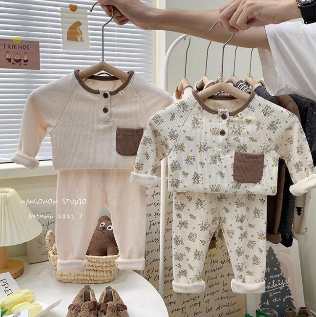 子供服★トップス+ズボン★セットアップ★部屋着★韓国風子供服★男女兼用★6色★73-110CM