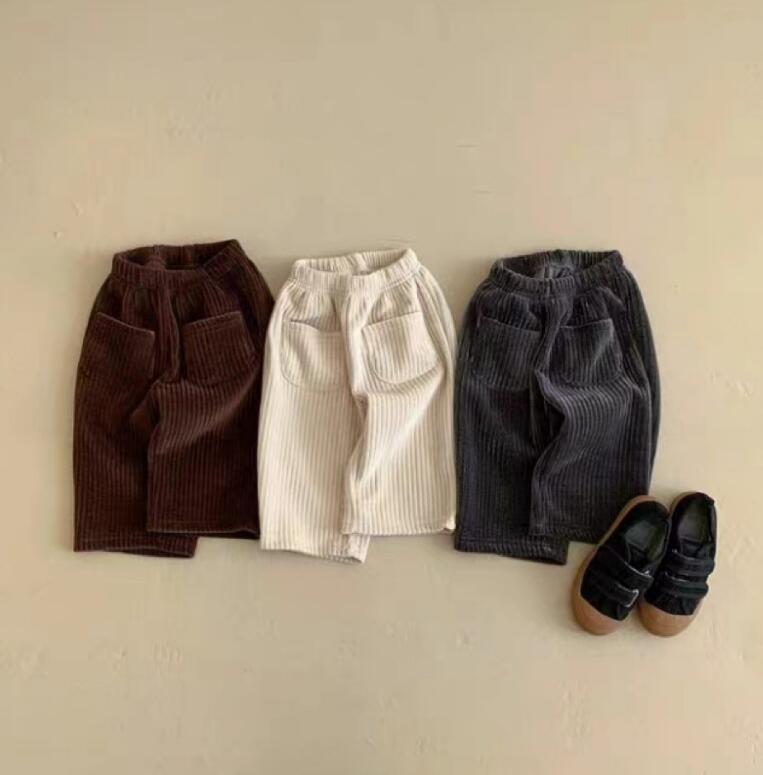 2023★秋冬新作★韓国風子供服★ズボン★コーデュロイ★厚手★3色73-100CM