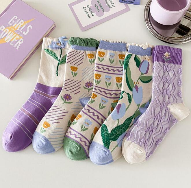 靴下★レディース★ソックス★大人用★女性用靴下★花柄★可愛い★多色