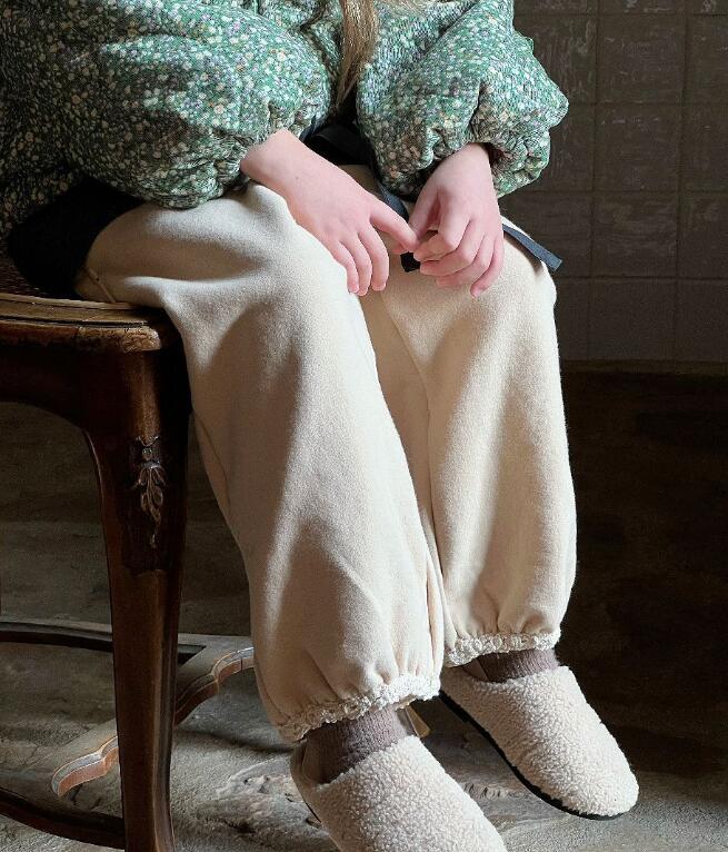 2023冬C★子供服　裏起毛付きズボン★90-150cm★2色