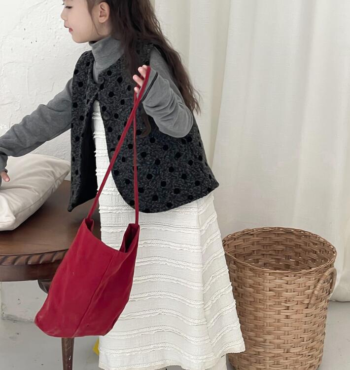 2024年春秋Y★子供服　ベストコート★90-140cm★