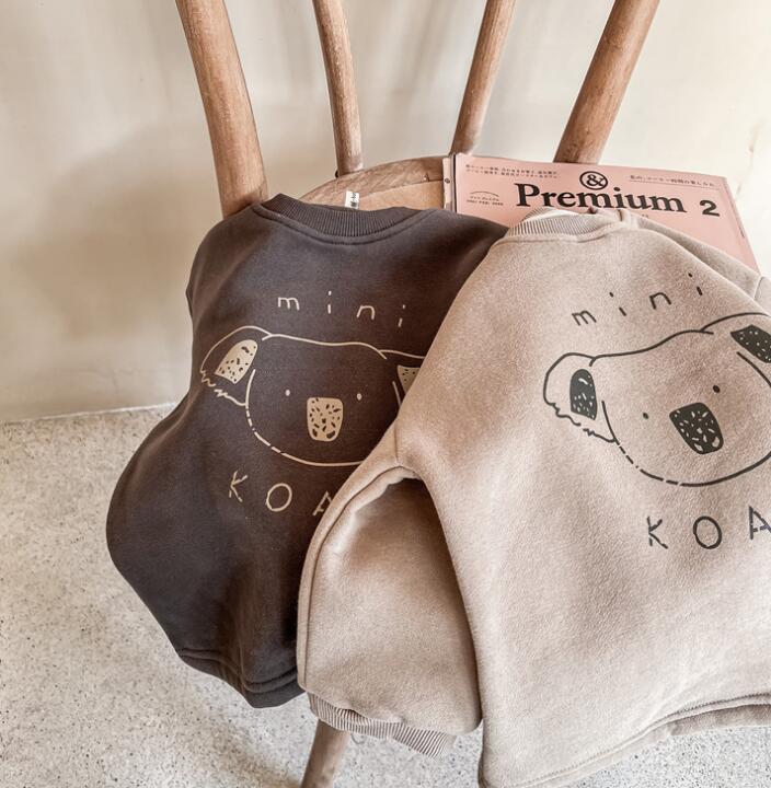 2023冬新品★子供服　裏起毛付きトップス★80-130cm★2色