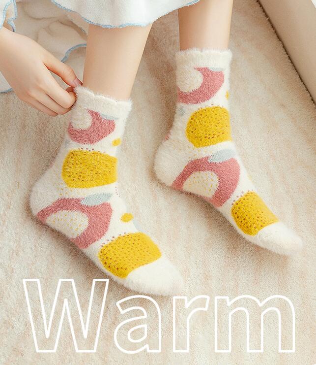 靴下★レディース★ソックス★大人用★女性用靴下★可愛い★厚手★6色