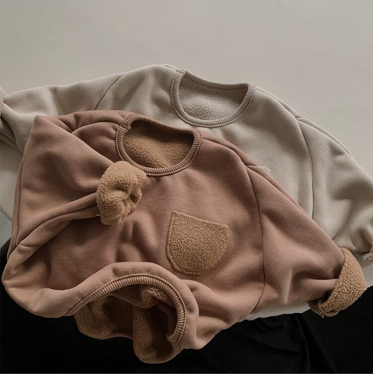 2023★秋冬新作★韓国風子供服★トレーナー★厚手★2色80-130CM
