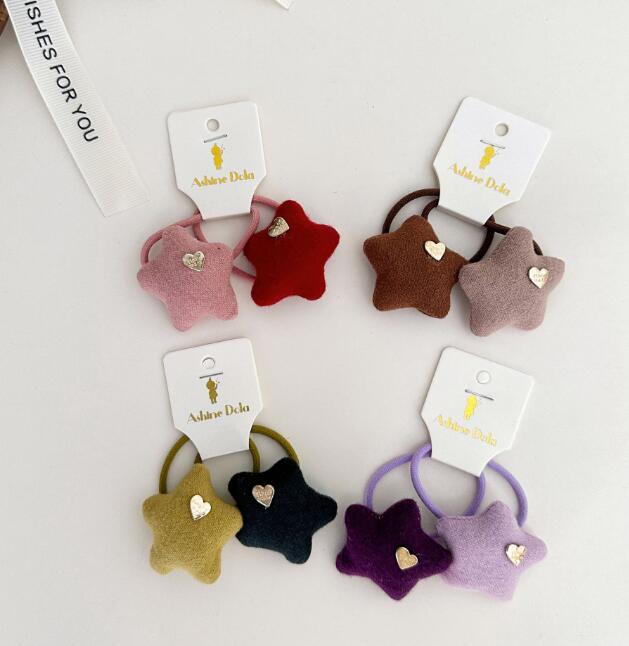 髪飾り★まとめ髪用★ヘアアクセサリー★子供用★2枚入り★ヘアゴム★多色