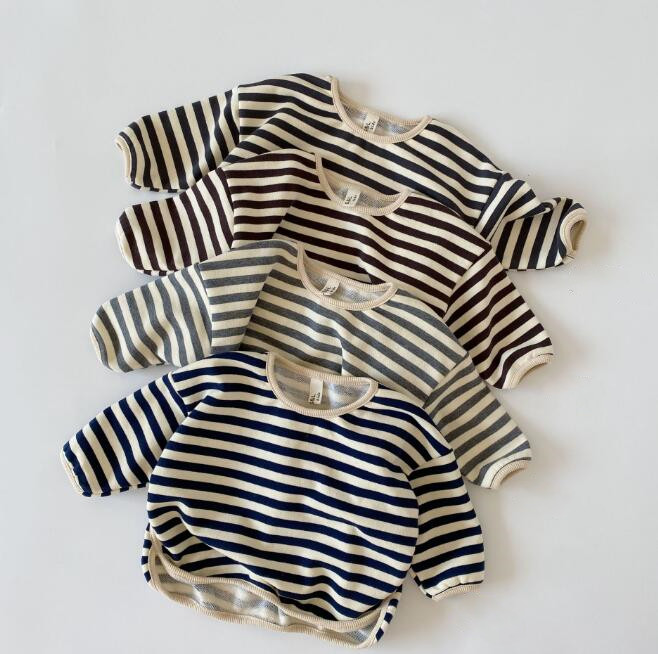 子供服★トップス★パーカー★韓国風子供服★キッズ★男女兼用★ストライプ★4色★80-130CM