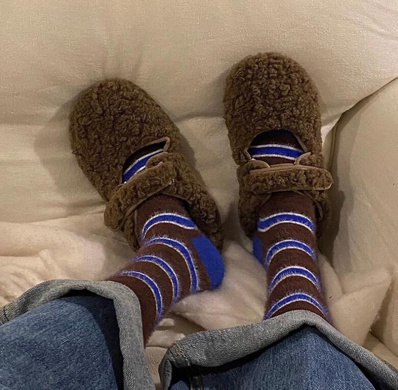 2024★秋冬新作★ソックス★レディース靴下★厚手★3色