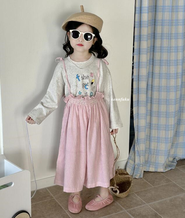 2024新品★子供服 　トップス&吊りズボン分けて販売★90-140cm★