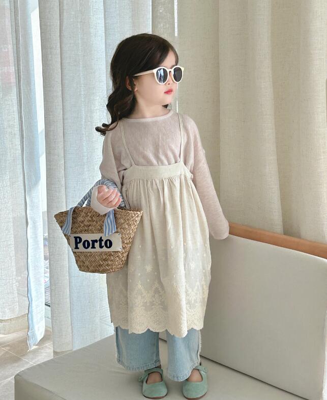 2024新品★子供服 　トップス&吊りワンピース分けて販売★90-140cm★