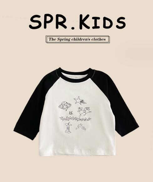 「2024」子供服★トップス★Tシャツ★長袖★韓国風子供服★キッズ男の子★90-140CM