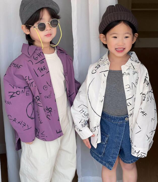 2024年新品J★子供服　トップス　シャツ★80-140cm★2色