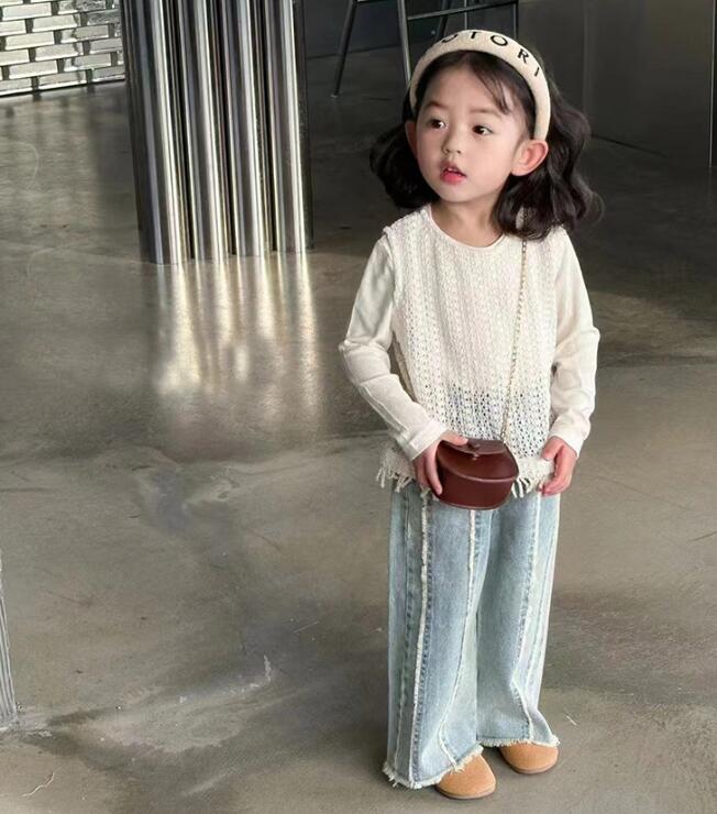 2024春★子供服 　トップス+ベスト&デニムズボン分けて販売★80-130cm★