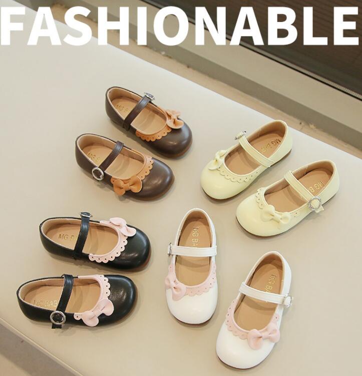 靴★子供靴★キッズ靴★シューズ★キッズ女の子★蝶結び★4色「31-35#」