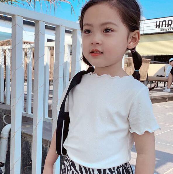 2024★春夏新作★韓国風子供服★Tシャツ★純色★可愛い★8色80-140CM
