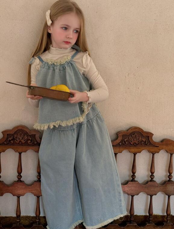 2024年otaly★子供服　吊りトップス+ズボン　セット★90-130cm★