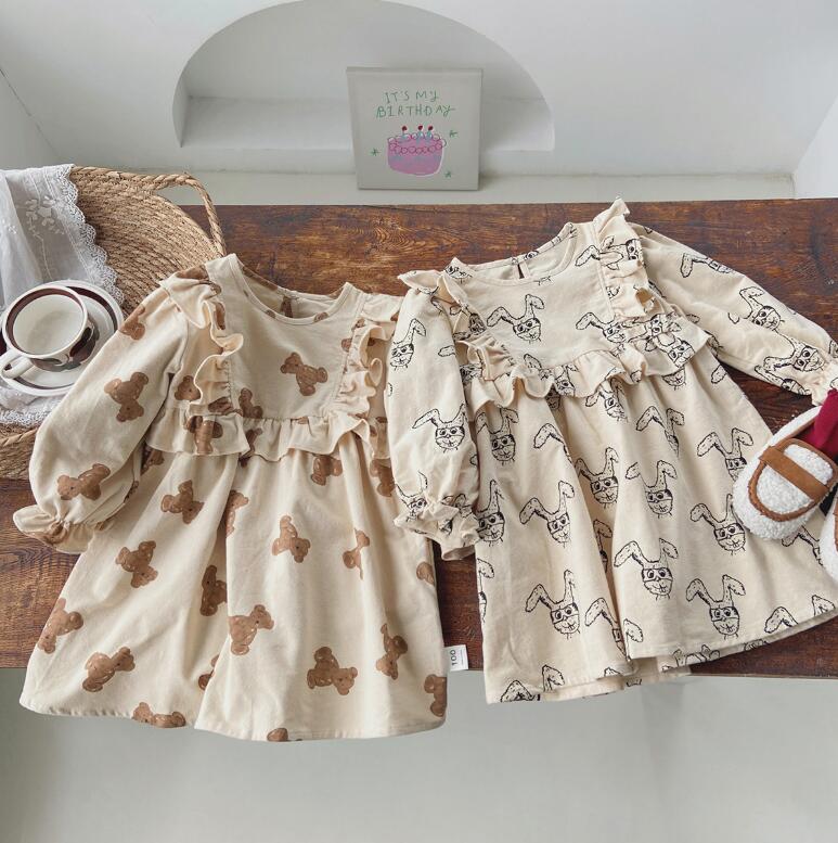 2024★春秋新作★韓国風子供服★ワンピース★2色90-140CM