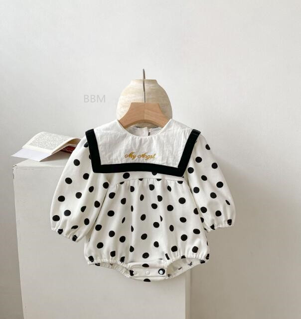 2024★春秋新作★韓国風子供服★ベビー服★ロンパース★水玉★66-90CM