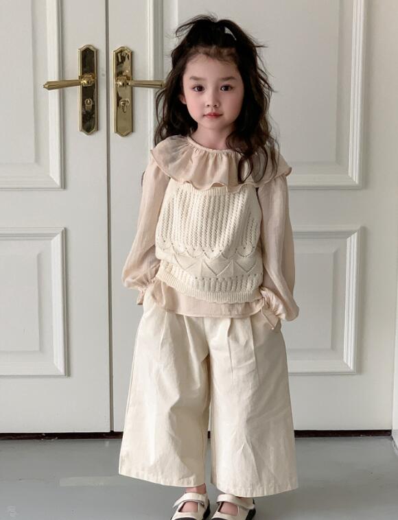 2024★子供服　トップス+ニットベスト&ズボン分けて販売★100-140cm★