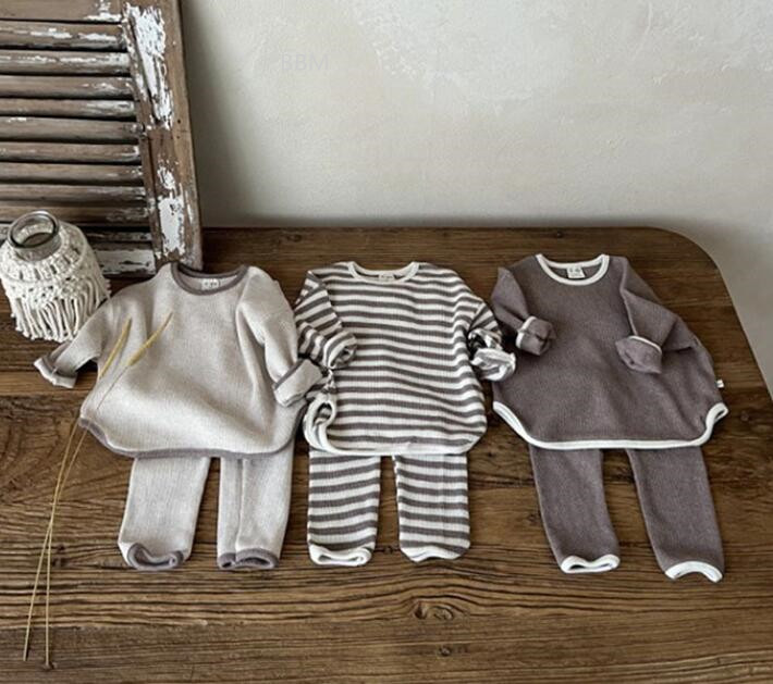 2024★春秋新作★韓国風子供服★トップス+ズボン2セット★カジュアル★3色73-120CM