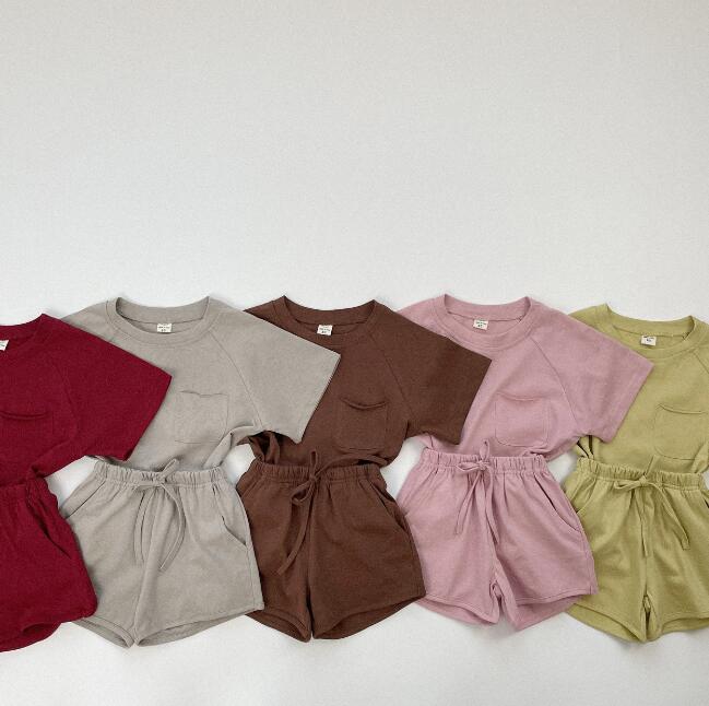 「2024」子供服★トップス+パンツ★セットアップ★キッズ女の子★無地★5色★80-130CM