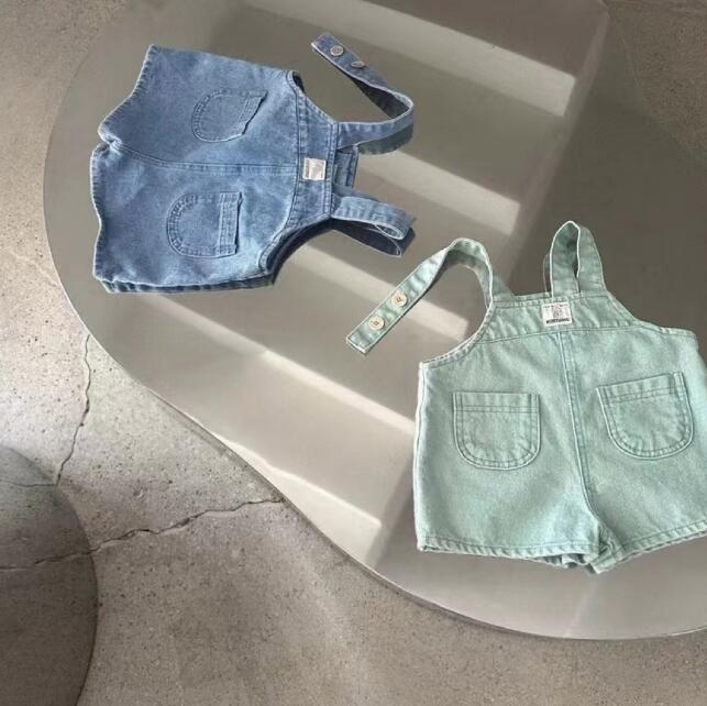 「2024」子供服★サロペット★デニム★ベビー★韓国風子供服★男女兼用★2色★73-100CM