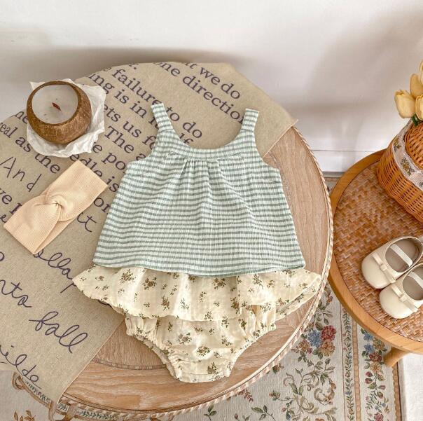 「2024」子供服★トップス+パンツ★セットアップ★袖なし★可愛い★66-100CM