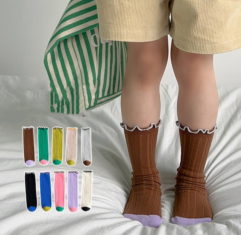 2024★春秋新作★ソックス★キッズ靴下★10色M-L