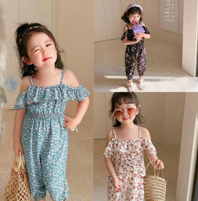 2024★春夏新作★韓国風子供服★連体服★花柄★3色7-15
