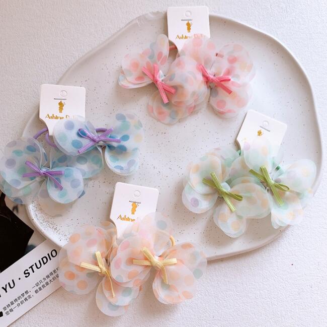 髪飾り★まとめ髪用★ヘアアクセサリー★子供用★ヘアゴム★2枚入り★蝶結び★可愛い★多色