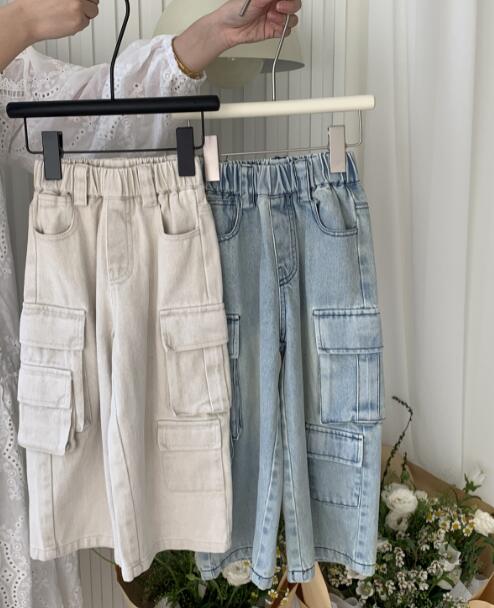 「2024」子供服★ズボン★ボトムス★ジーンズ★韓国風子供服★キッズ女の子★2色★90-150CM