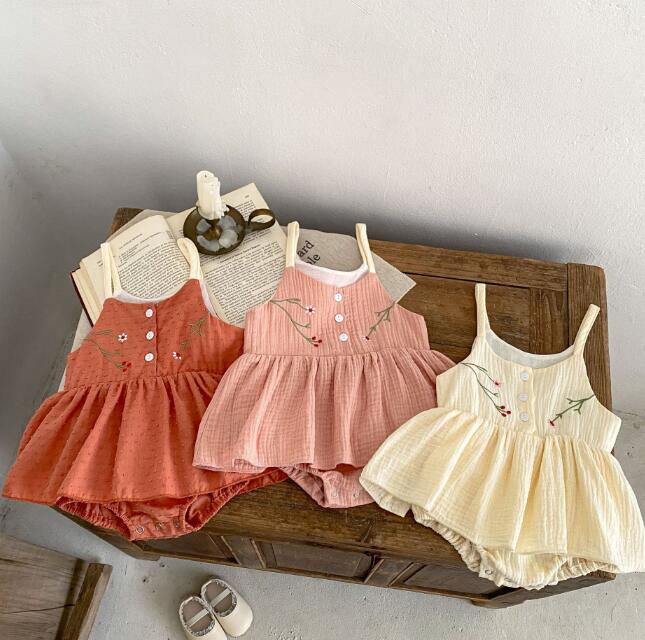 「2024」子供服★ロンパース★連体服★韓国風子供服★ベビー★袖なし★3色★66-90CM