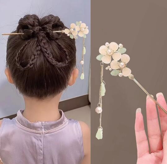 新作★女の子用★かんざし★簪★可愛い　花造形★まとめ髪用★髪飾り★ヘアアクセサリー★