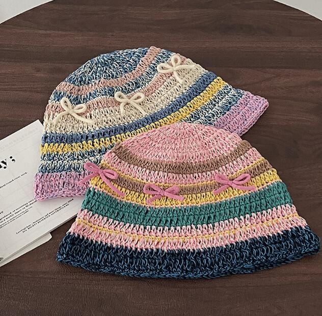 帽子★バケットハット★レディース★日焼け防止★蝶結び★2色