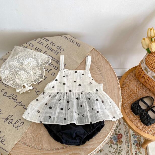 「2024」子供服★トップス+パンツ★セットアップ★袖なし★ベビー可愛い★66-100CM