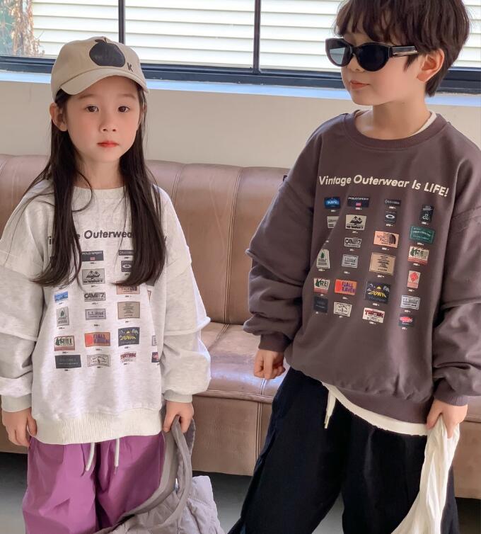 2024★春秋新作★韓国風子供服★トレーナー★2色90-150CM