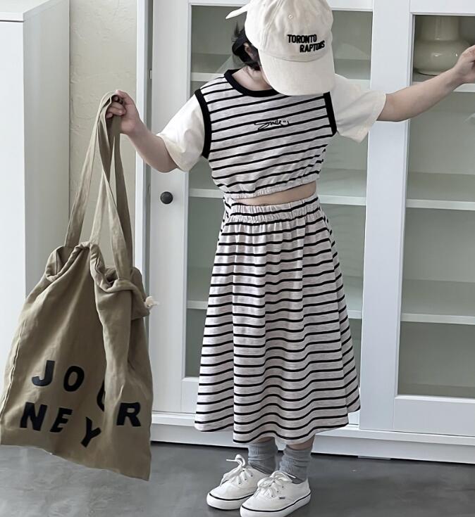 2024夏新品Y★子供服　トップス+スカート　セット★90-150cm★