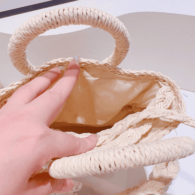 春夏 森系 ポシェット かごバッグ 草編みバッグ ハンドバッグ ビーチバッグ パンダ 手提げ鞄