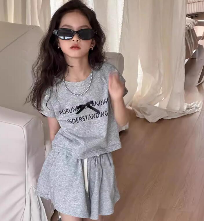 2024夏新品★子供服★トップス+ズボン　セットアップ★120-170cm★2色