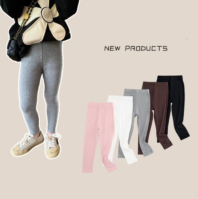 「2024」子供服★レギンス★ズボン★無地★韓国風子供服★キッズ女の子★5色★90-140CM