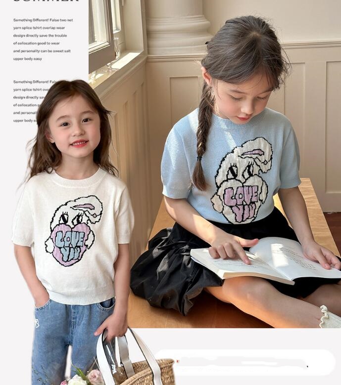 2024★春夏新作★韓国風子供服★Tシャツ★2色90-160CM